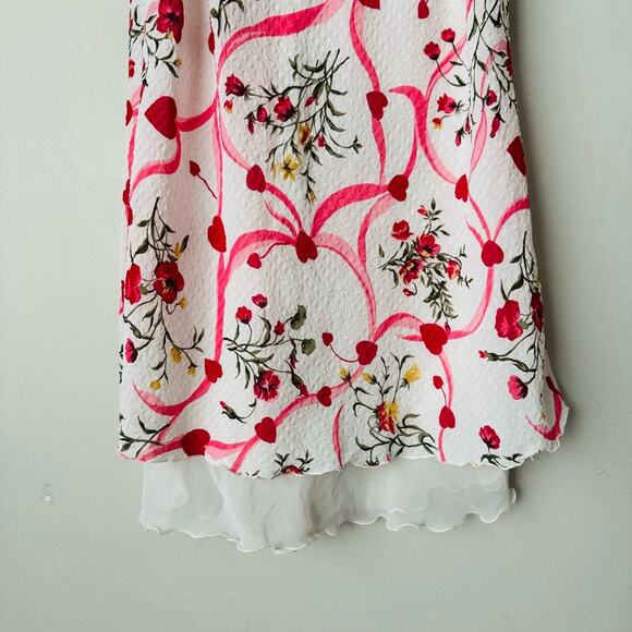 Victoria's Secret gold label Floral Heart Robe Pink Flutter Sleeve & gown - Picture 8 of 13